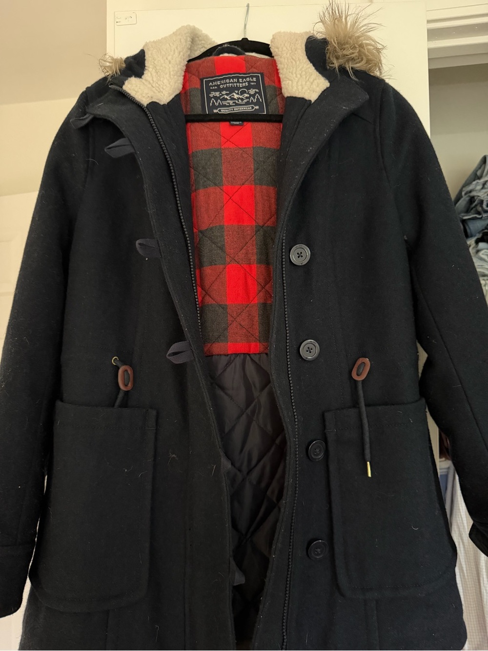 American Eagle Outfitters Navy Pea Coat